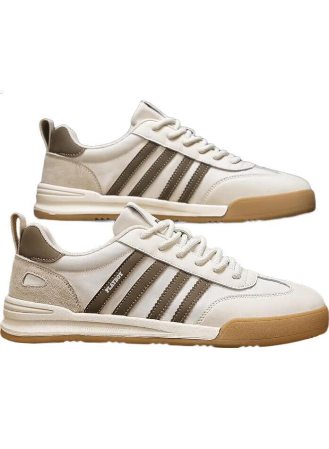 PLAYBOY Men'S Casual Shoes Spring/Summer Men'S Shoes Men'S Casual Shoes All-Match Sports Shoes Beige Size 40 - Image 2