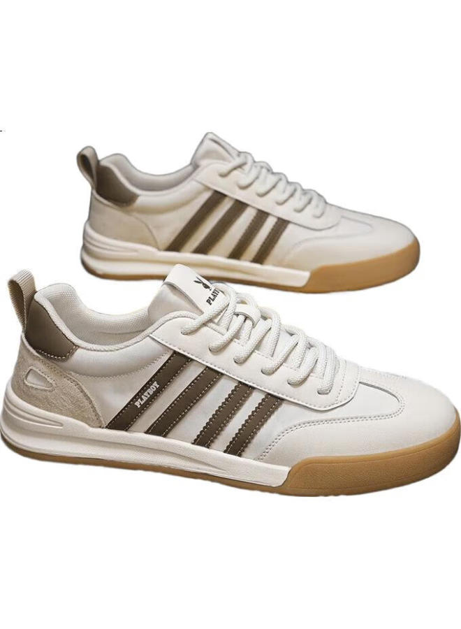 PLAYBOY Men'S Casual Shoes Spring/Summer Men'S Shoes Men'S Casual Shoes All-Match Sports Shoes Beige Size 40 - Image 3