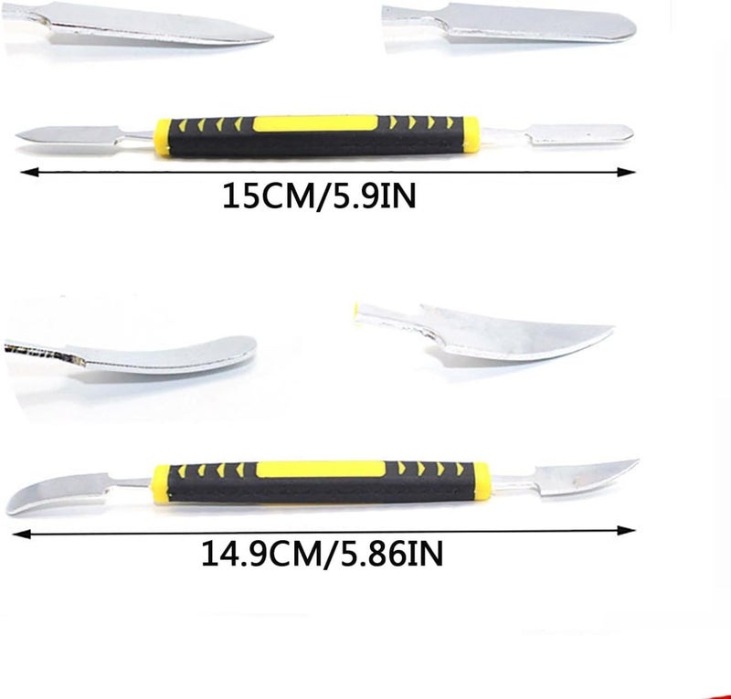 klarako 6Pcs Electronics Repair Tools Dual Ends Metal Spudger Set, Professional Electronics Opening Pry Tool Repair Kit for Phones, Tablets, Laptops (A) - Image 5