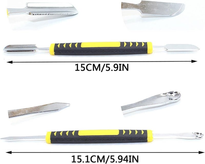 klarako 6Pcs Electronics Repair Tools Dual Ends Metal Spudger Set, Professional Electronics Opening Pry Tool Repair Kit for Phones, Tablets, Laptops (A) - Image 4
