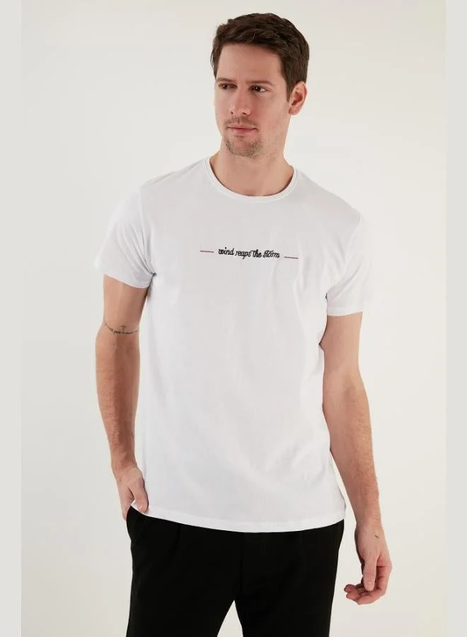 Buratti  Buratti Cotton Slim Fit Crew Neck T Shirt Men's T SHIRT 541WIND for Men | Best Price UAE