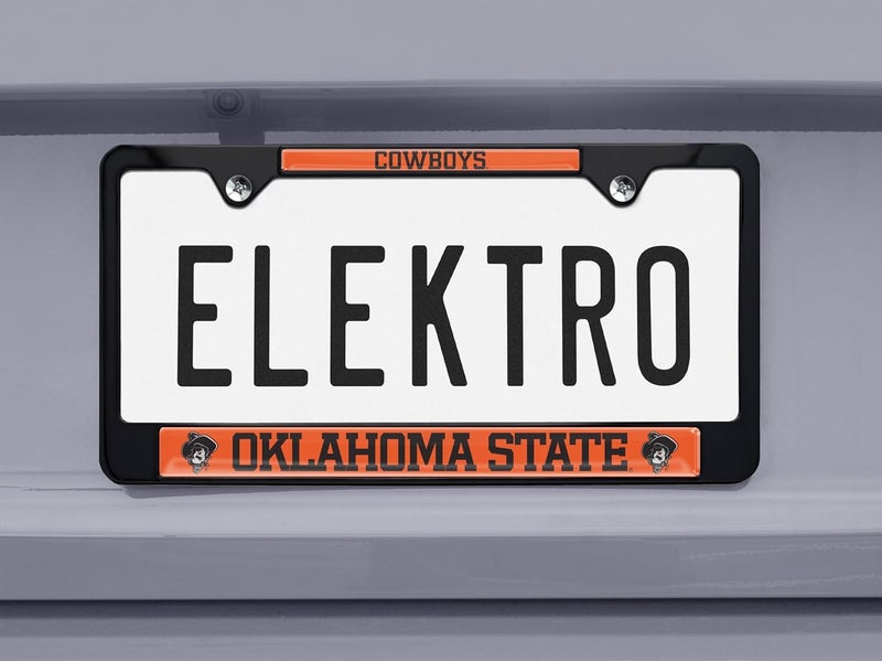 Elektroplate Oklahoma State Cowboys Black License Plate Frame - Image 2