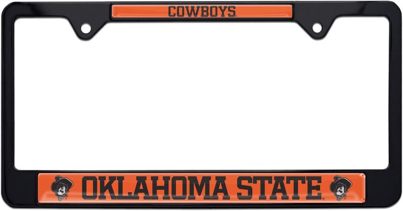 Elektroplate Oklahoma State Cowboys Black License Plate Frame - Image 1