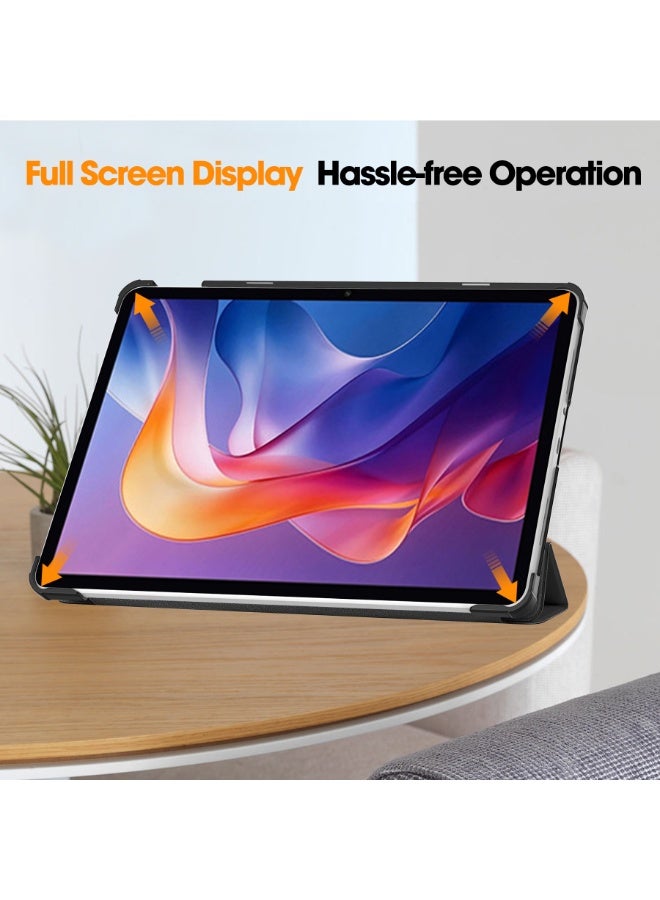 Tablet Case For Xiaomi Redmi Pad 2 11inch Multi-Viewing Angles All New PU Leather Smart Cover with Auto Sleep Wake Feature Slim Flip Shell Case for Redmi Pad2 11" 2025 (Black) - Image 4