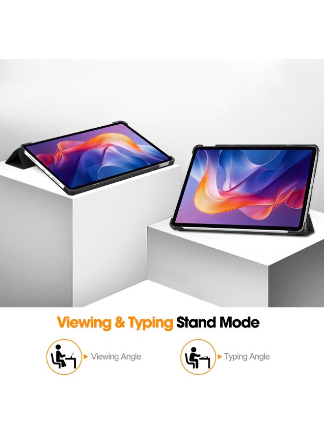 Tablet Case For Xiaomi Redmi Pad 2 11inch Multi-Viewing Angles All New PU Leather Smart Cover with Auto Sleep Wake Feature Slim Flip Shell Case for Redmi Pad2 11" 2025 (Black) - Image 3