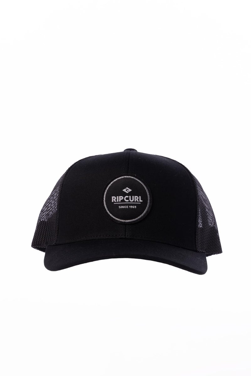 Rip Curl Curve Peak, Structured Trucker Hat, Mesh Snapback Baseball Cap for Men, Adjustable, Black Exc - Image 2