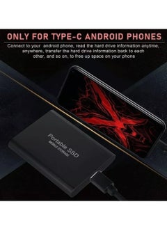 بيوينتي 6TB Portable External Hard Drive, Mini SSD Hard Drives, Solid State External Drives, Computer Backup Drive, USB 3.1 to TypeC Support Data Storage Transfer for Windows XP PC Laptop and Mac (Black)  - Image 3