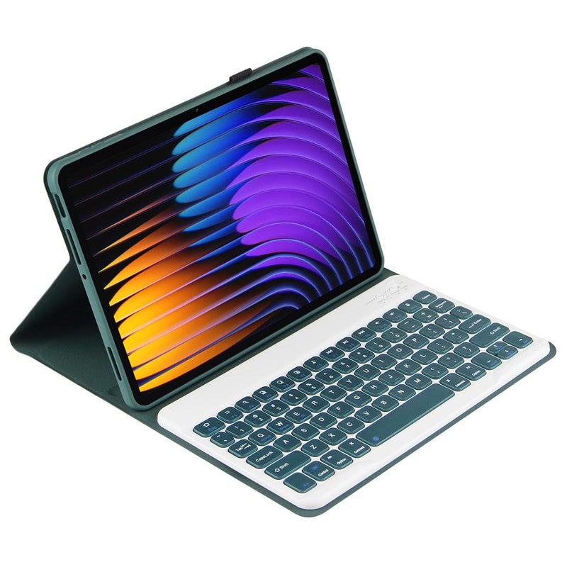 For Xiaomi Pad 7 / Pad 7 Pro 11.2 Px-Mi7 Voltage Bluetooth Keyboard Leather Tablet Case(Dark Green) - Image 1