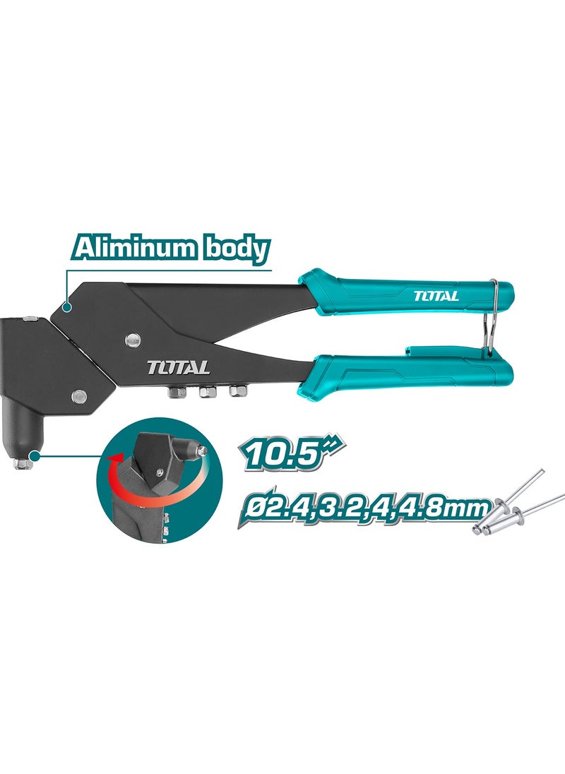 TOTAL - TOTAL 360° Swivel Head Hand Riveter 0.5" Rivet Tool Rivet Size 2.4/3.2/4.0/4.8mm THT32106 - Image 1