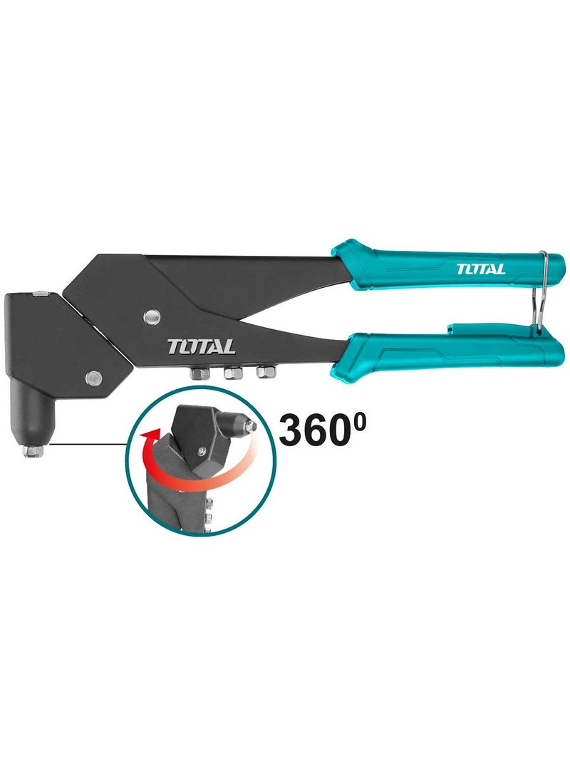 TOTAL - TOTAL 360° Swivel Head Hand Riveter 0.5" Rivet Tool Rivet Size 2.4/3.2/4.0/4.8mm THT32106 - Image 1