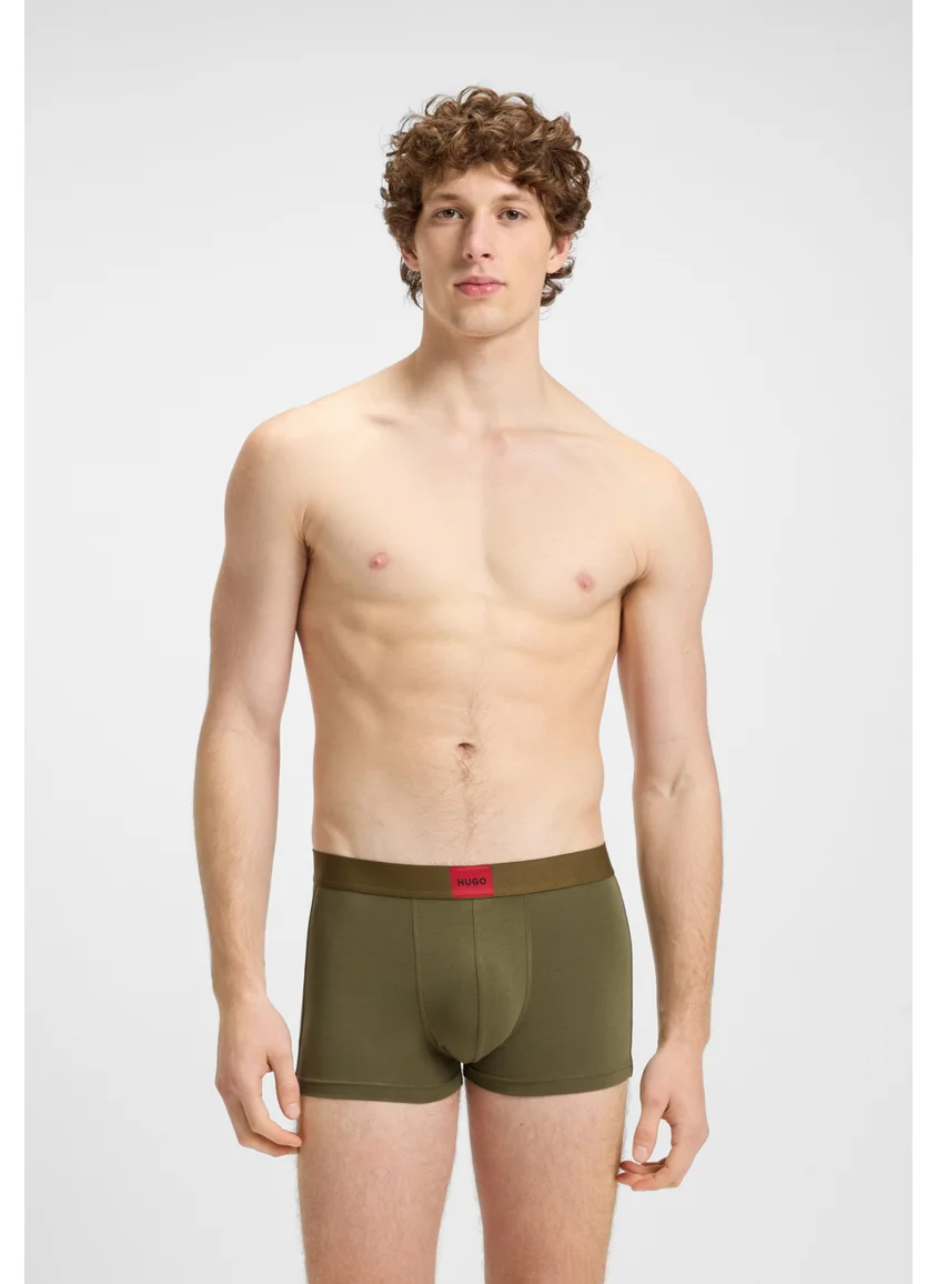 هوجو Three-pack of stretch-cotton trunks with logo waistbands