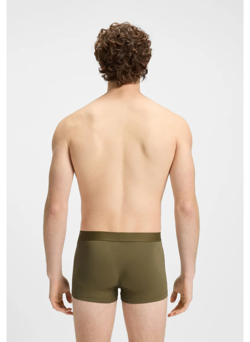 هوجو Three-pack of stretch-cotton trunks with logo waistbands