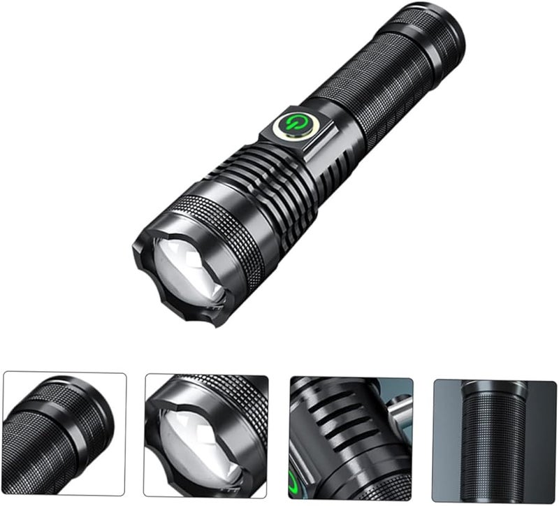 High Power 10000 Lumens Zoomable LED Flashlight USB Rechargeable For Outdoor Adventure - Image 4