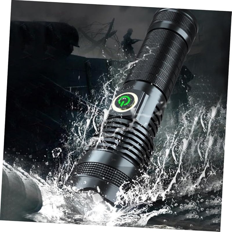High Power 10000 Lumens Zoomable LED Flashlight USB Rechargeable For Outdoor Adventure - Image 3