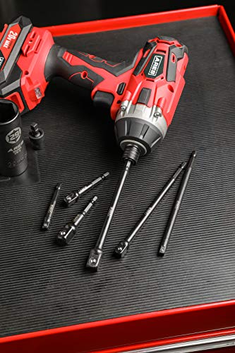 ARES 70382-6-Piece 3-Inch and 6-Inch Impact Grade Socket Adapter Set - Turns Impact Drill Driver into High Speed Socket Driver - 1/4-Inch, 3/8-Inch, and 1/2-Inch Drive Sizes - Image 5