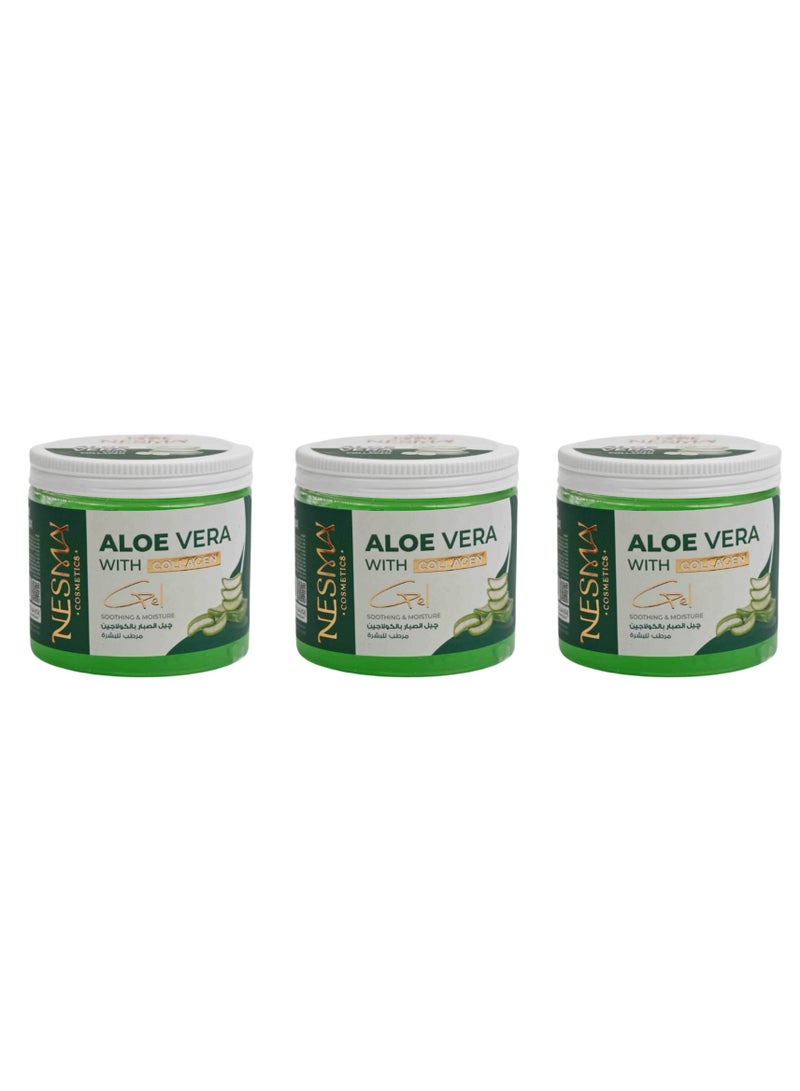 NESMA 3 piece  Collagen and Aloe Vera Gel – Skin Hydration and Nourishment