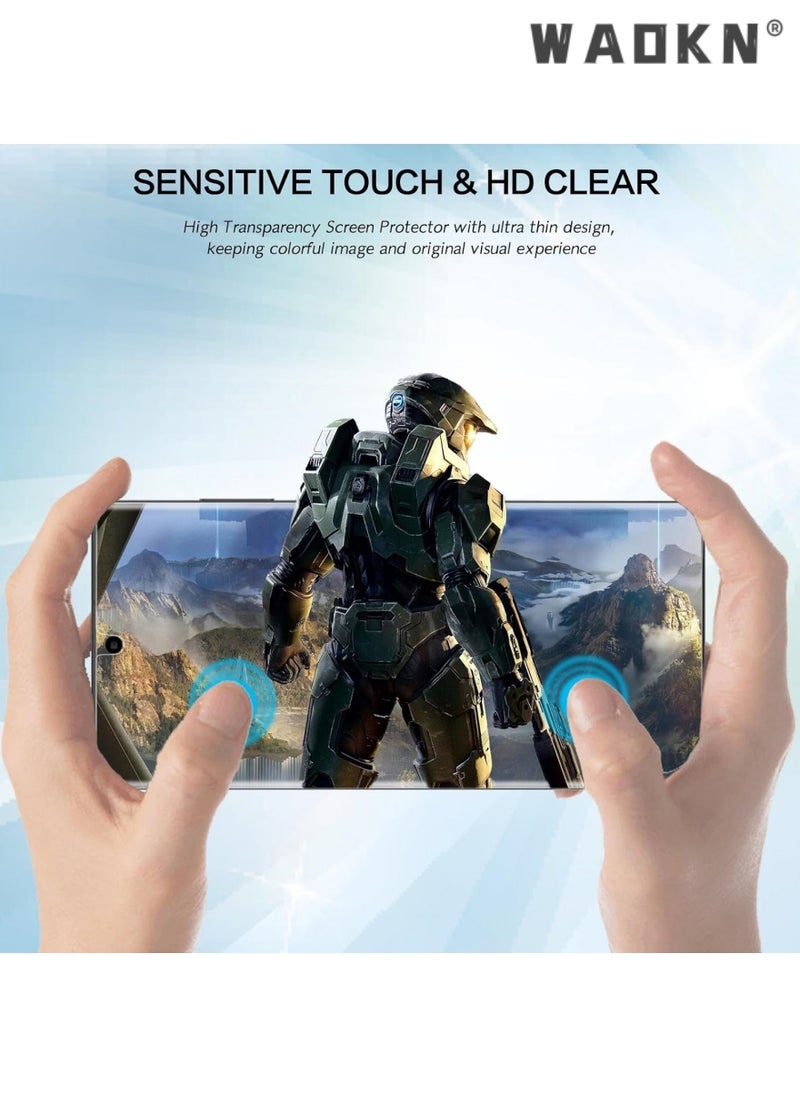 2-Pack HD Full Privacy Anti-Peeping Tempered Glass Screen Protector For Samsung Galaxy S24 Ultra, Easy to Install Protection with Fingerprint, Ultra Clear, Touch Sensitivity, Anti-Spy