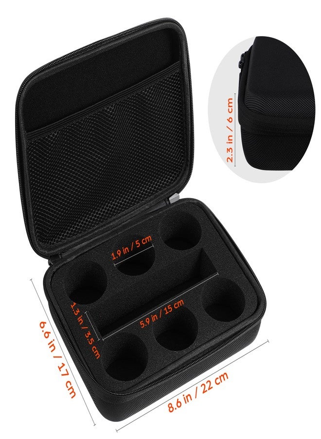 HEMOTON EVA Shell Yoyo Ball Storage Bag, Professional Yoyo Case with Dual Zipper, Yo-Yo Carry Bag with Handle for Outdoor Equipment Protective Bag, 6 Storage Holes (Black) - Image 3