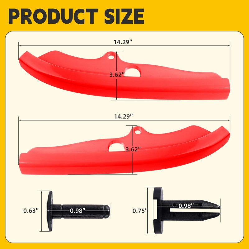 TENGBASE Front Bumper Lip Splitter Cover, for 2015-2023 Dodge Challenger Scat Pack R/T GT SRT, 2 PCS, Red - Image 5