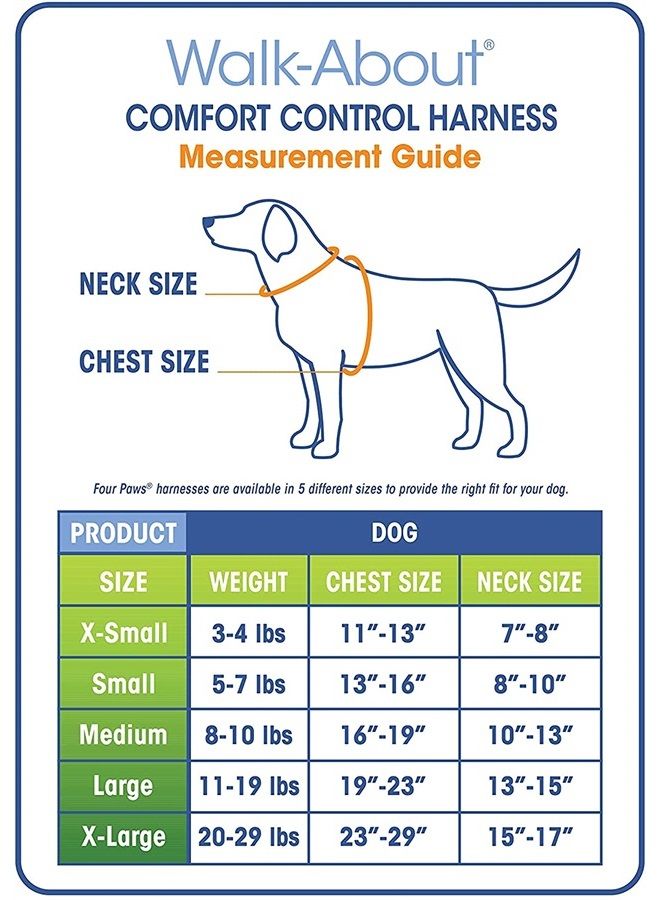 four paws Comfort Control Dog Harness Black Medium