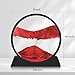 KPNUWN Moving Sand Art Liquid Motion 3D Deep Sea Sandscape Color Quicksand Decor Round Glass Moving Sand Art Picture Relaxing Desktop Home Office Work Decor Red 12 inch - Image 4