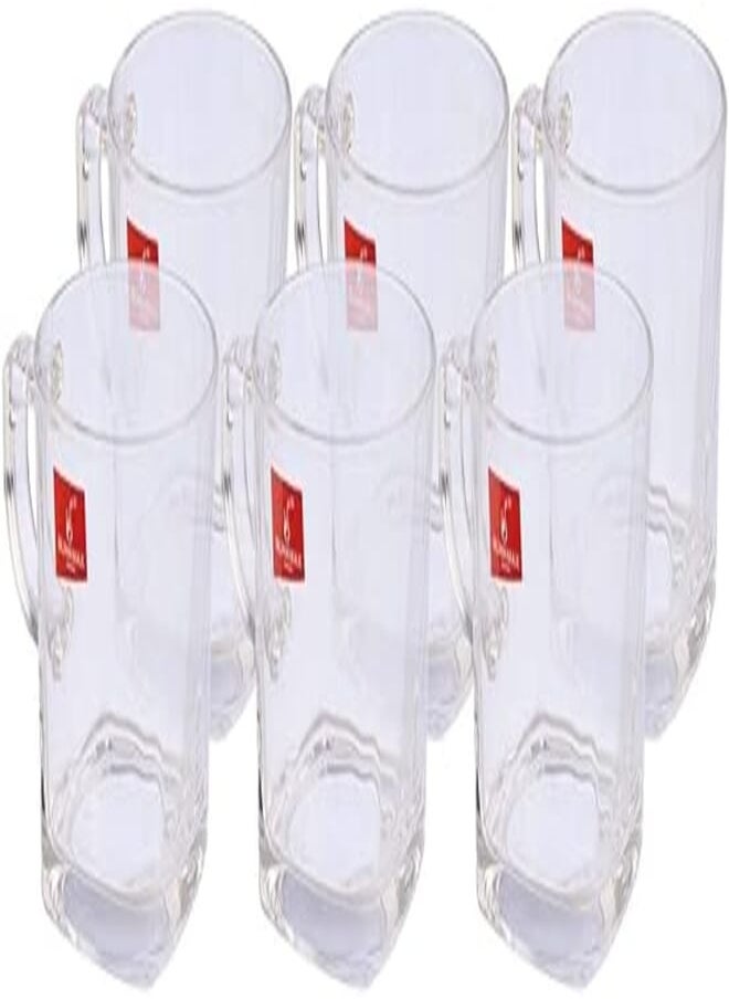 Blinkmax - Blink Max Square Base Plain Glass Tea Mug Set, 7.5 * 7 cm - 6 Pieces - Multi Color - Image 1