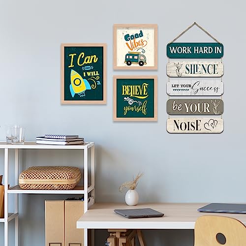 walllane - Motivational Quotes Frame and Wall Hanging for Wall Decor - Frames for Wall Decoration - Wall Poster with Frame - Wall Frames for Home Decor (11 inch x 14 inch) set of 4 cate-02 - Image 5