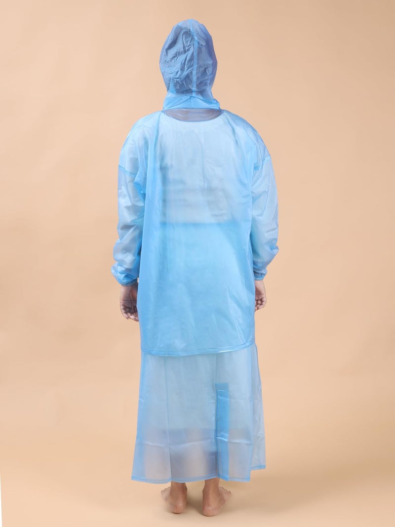 Rupa Women's Polyvinyl Chloride (Pvc) Parka Standard Length Coat (Rups18B_Light Blue_X-Large) - Image 3