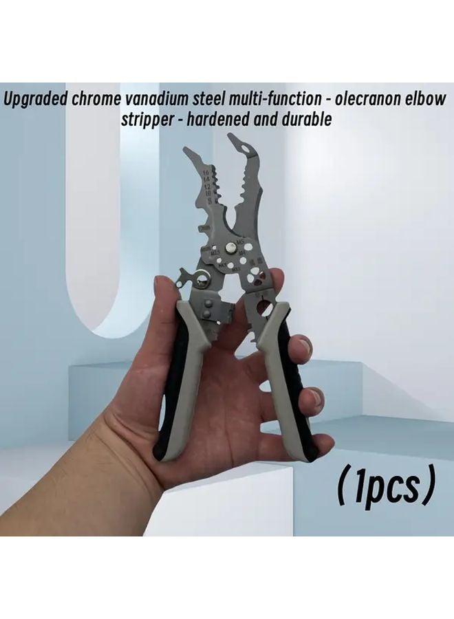 New Upgraded Chrome Steel Multifunctional Wire Stripper Cutter Electrical Work Tool - Image 1