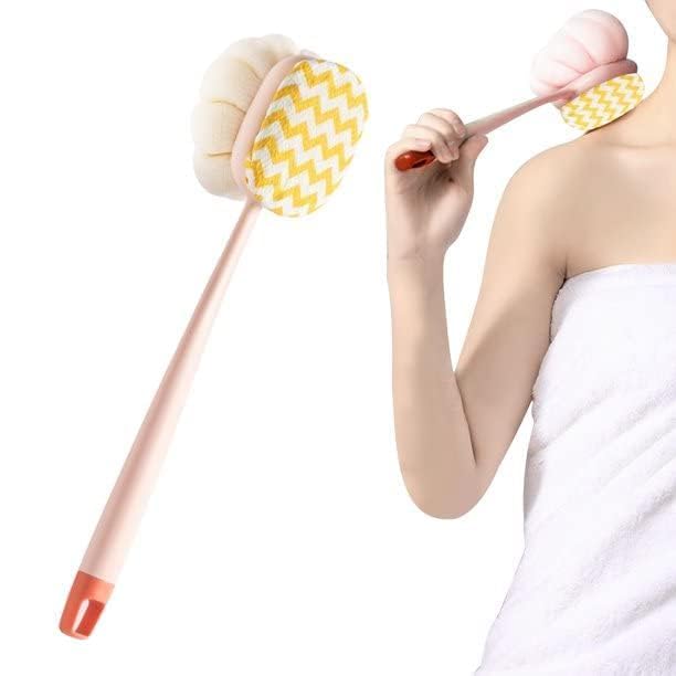 BLINE Back Scrubber Shower Brush, Bath Brush Long Handle for Shower, Back Scrubber for Shower with Loofah and Exfoliating Mitt, Shower Brush for Bath Dry Brush, Body Brush for Men Women (M, 1, count) - Image 5