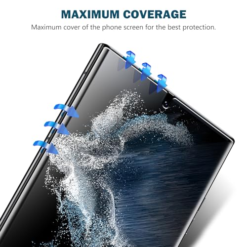 EGV 3 Pack for Samsung Galaxy S22 Ultra Screen Protector, Touch Sensitive, Anti-Scratch 3D Curved Upgrade Flexible TPU Screen Protector for Galaxy S22 Ultra, Bubble Free - Image 2