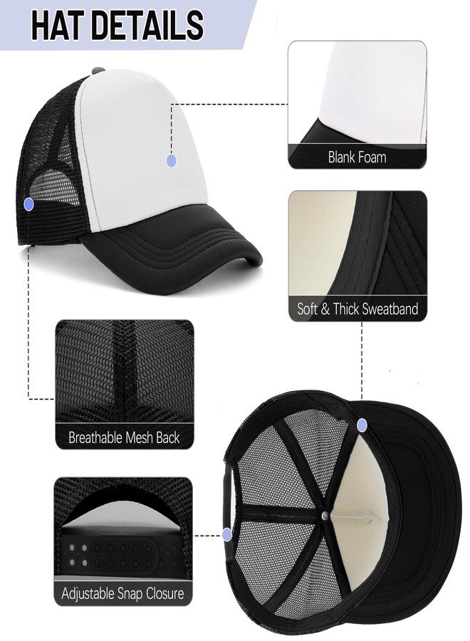 Ultrafun 10 Pack Trucker Hat Mesh Sublimation Blank Hats Adjustable Baseball Caps Hats for Men Women (Multicolor) - Image 3