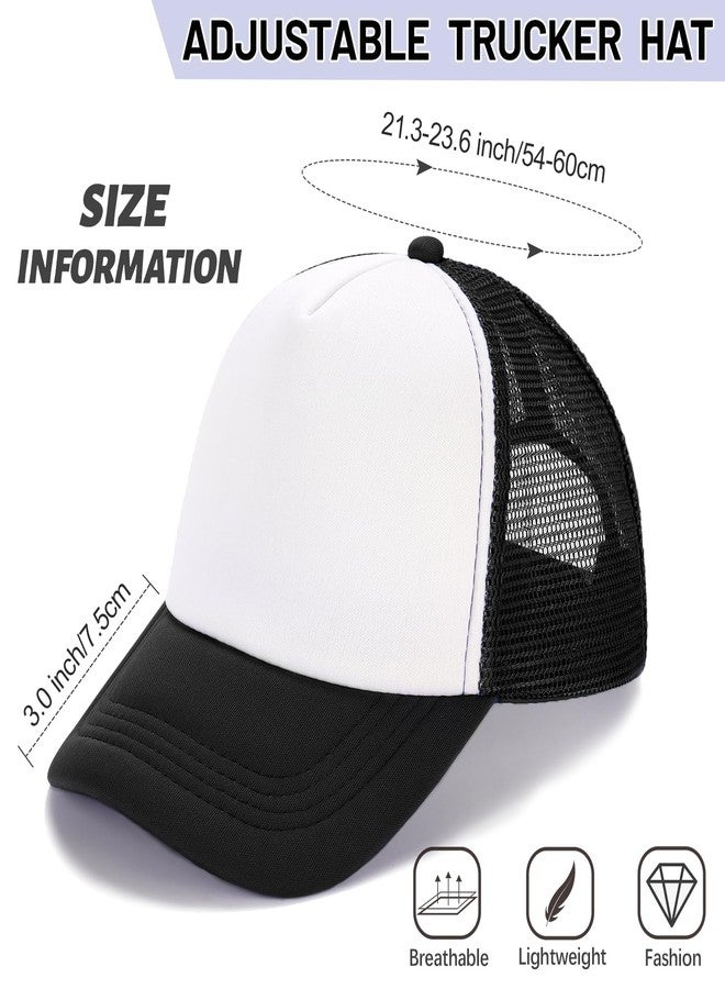 Ultrafun 10 Pack Trucker Hat Mesh Sublimation Blank Hats Adjustable Baseball Caps Hats for Men Women (Multicolor) - Image 2