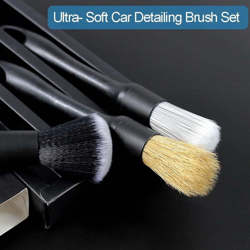 SWAMINE Car Duster Brush Set,Fine Bristle Brushes for Car Interior Detailing, Soft Bristles Cleaning Brush Dusting Tool for Dashboard, Wheel, Window, Keyboard, Air Conditioner Multi usage - Image 3