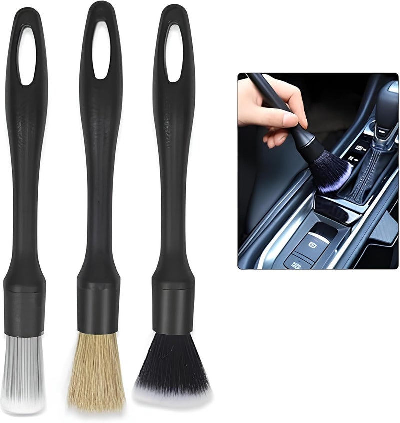 SWAMINE Car Duster Brush Set,Fine Bristle Brushes for Car Interior Detailing, Soft Bristles Cleaning Brush Dusting Tool for Dashboard, Wheel, Window, Keyboard, Air Conditioner Multi usage - Image 1