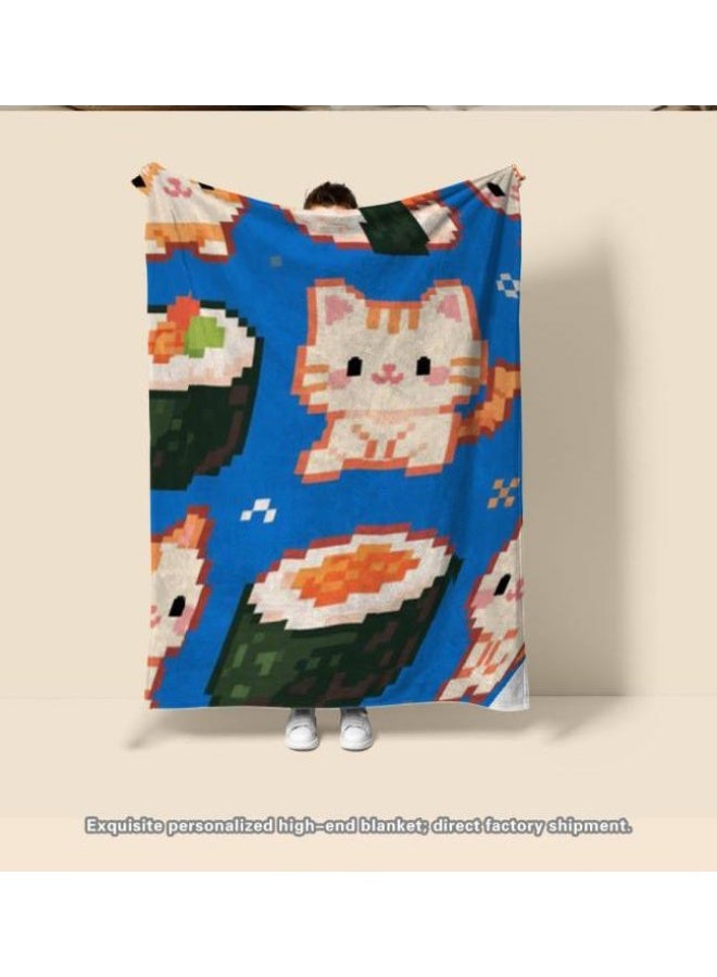 general Children's or student cartoon flannel thin blanket (warm and comfortable, suitable for sleep, games) 100cm*150cm - 365 - Image 1