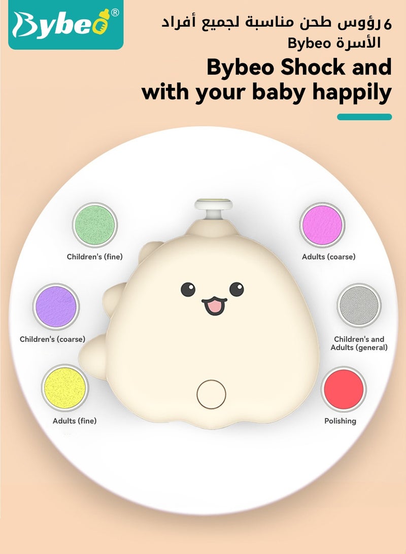 بيبو مجموعة قصافة أظافر للأطفال مكونة من 6 قطع، ماكينة تشذيب كهربائية، مجموعة العناية بأظافر الأطفال، مجموعة مبرد أظافر للأطفال مع إضاءة LED، و6 وسادات صنفرة بأحجام مختلفة + مجموعة قصافة أظافر مكونة من 4 قطع + صندوق تخزين، مناسبة للأطفال حديثي الولادة أو الأطفال الصغار أو البالغين للعناية بأصابع القدم والأظافر - Image 5