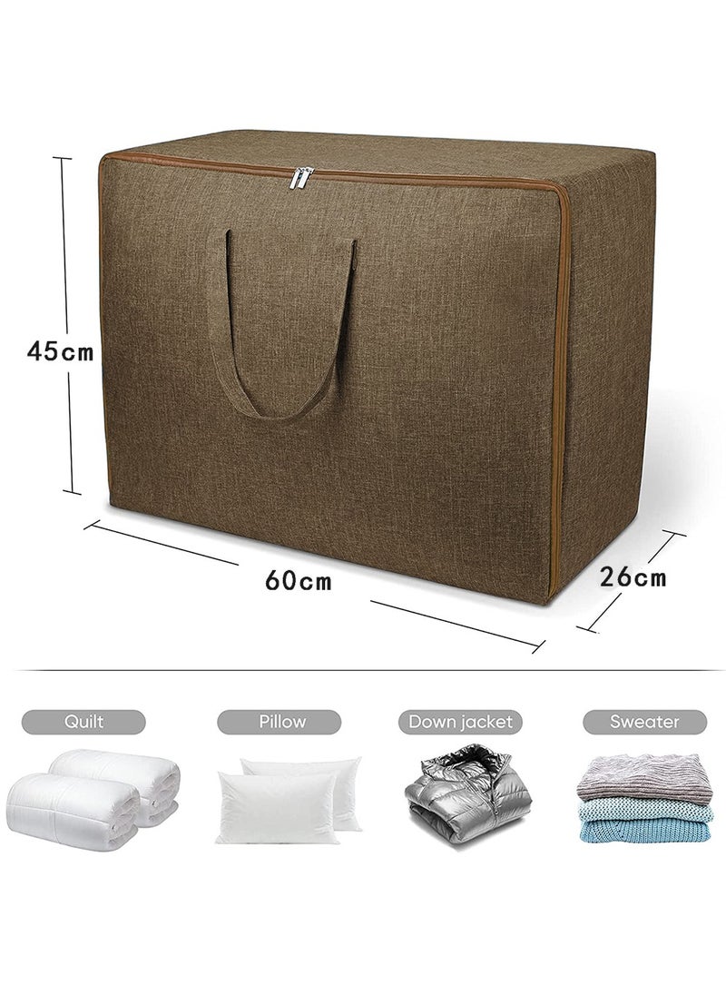 URbazaar Extra Large Storage Bag, Quilt Storage Bag, House Moving bag Cotton Soft Storage Bag, Breathable, Good for Clothes, Bedding Set Organizer  - Image 4
