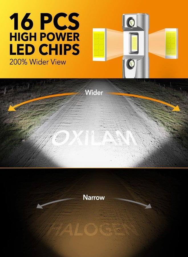 OXILAM Q36 H11 9005 Light Bulbs Combo, 44000 Lumens 600% Brighter 6500K Cool White Light, 1:1 Size 9005/HB3 H11/H9/H8 DRL Fog Light Halogen Replacement, IP68 Waterproof, Pack of 4 - Image 3