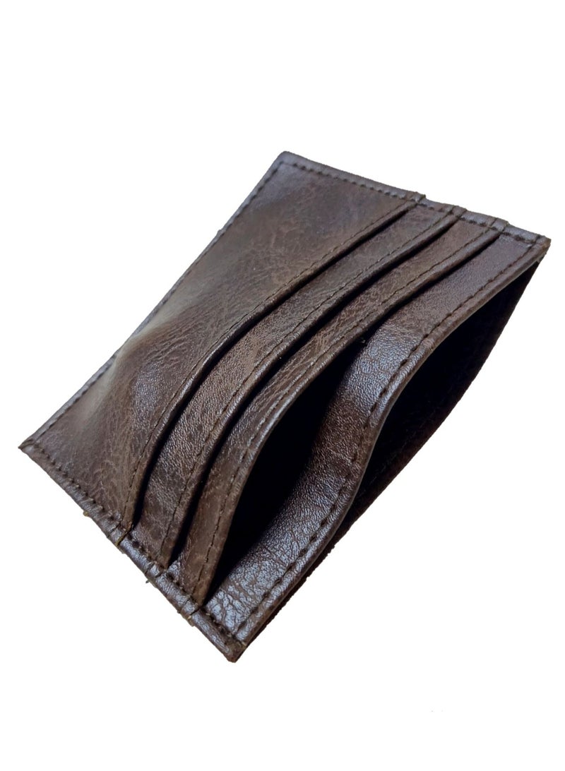 Leather front and back cases card holder wallet