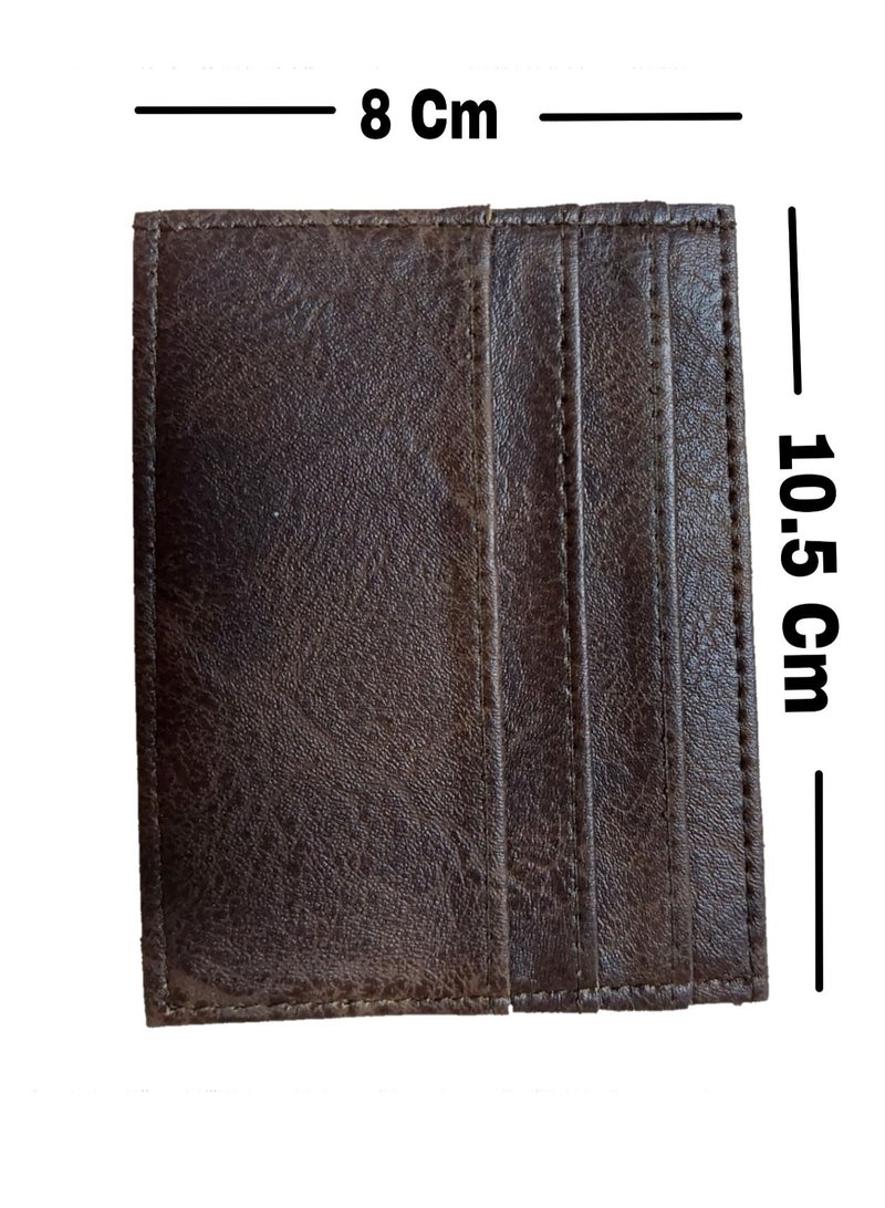 Leather front and back cases card holder wallet