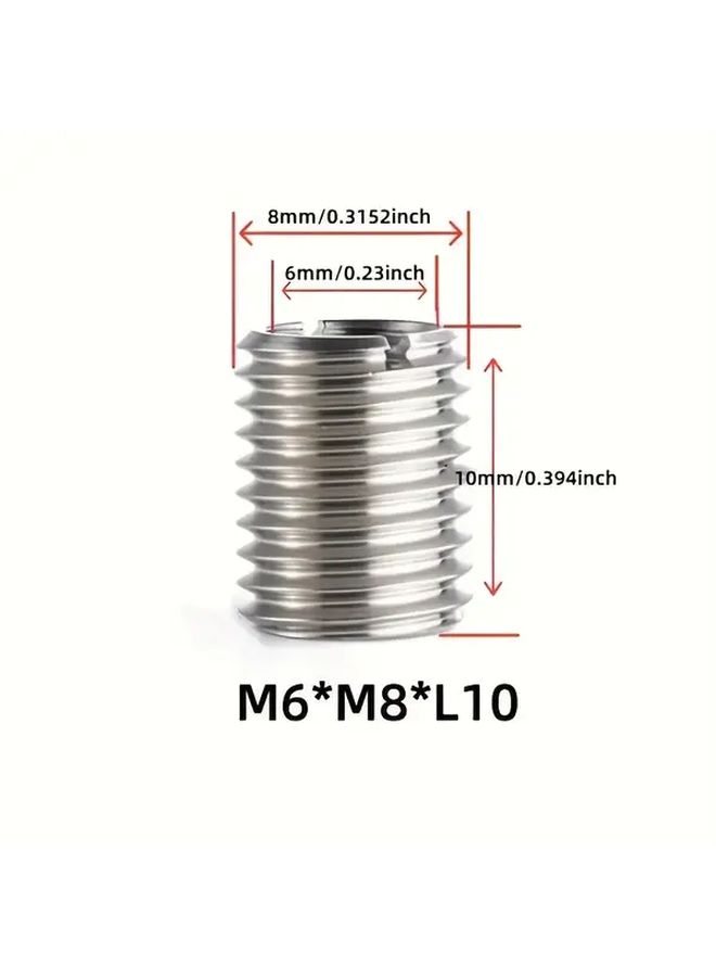 M8 M12 Threaded Insert 10mm Length 5 Pieces Self Tapping Metal Fastener - Image 2