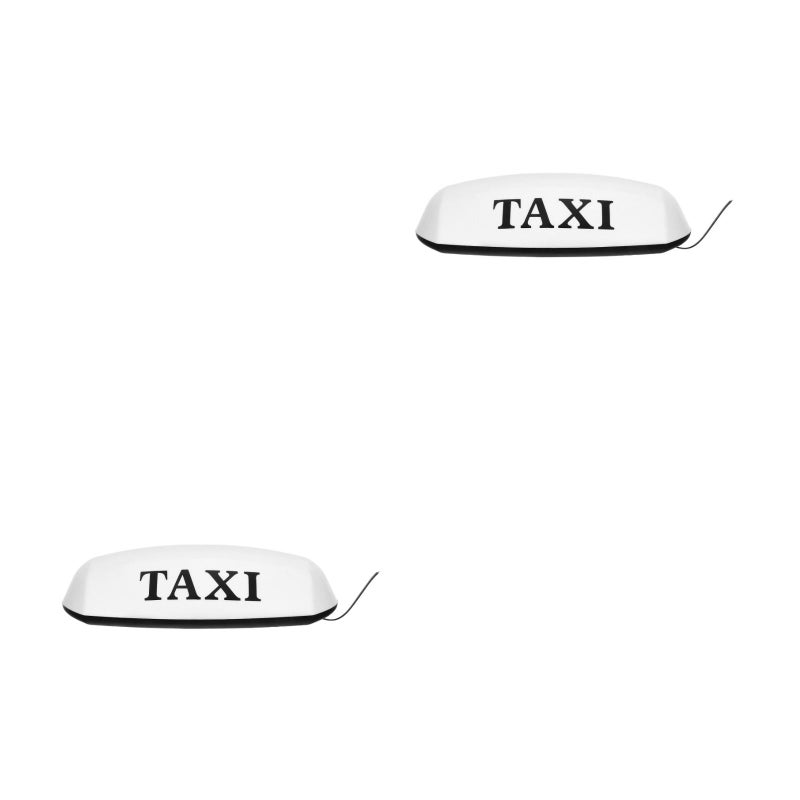 2pcs with Cups Dome Light Blank Taxi Roof Lamp for DIY Crafts Supplies White - Image 1