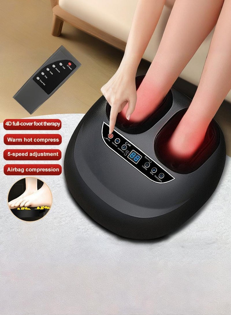 XiuWoo Electric Foot Massager with Heat, With Remote Control,Feet Massager for Relaxation, Neuropathy Relief, Plantar Fasciitis, Circulation, and Heat Therapy - Image 1