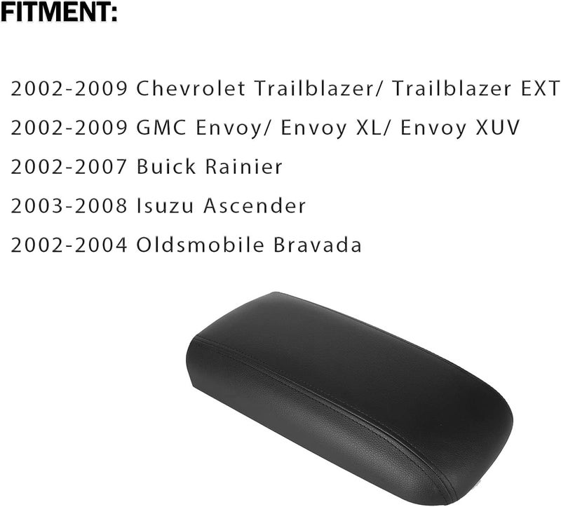 LCWRGS Center Console Lid Armrest Kit Replacement for 2002-2009 Chevy Trailblazer GMC Envoy Isuzu Ascender Buick Rainier Oldsmobile Bravada - Image 2