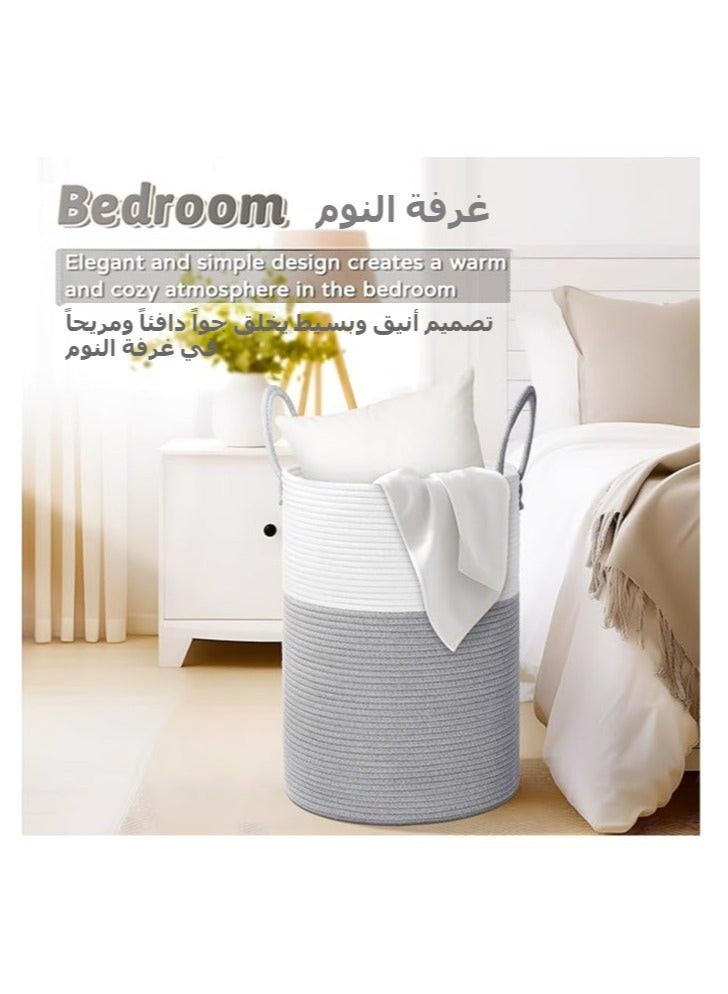 Anmi Laundry Basket for Decorative Storage of Dirty Clothes,Toys and Blankets in Bathroom,Bedroom and Living Room (80L) - Image 4