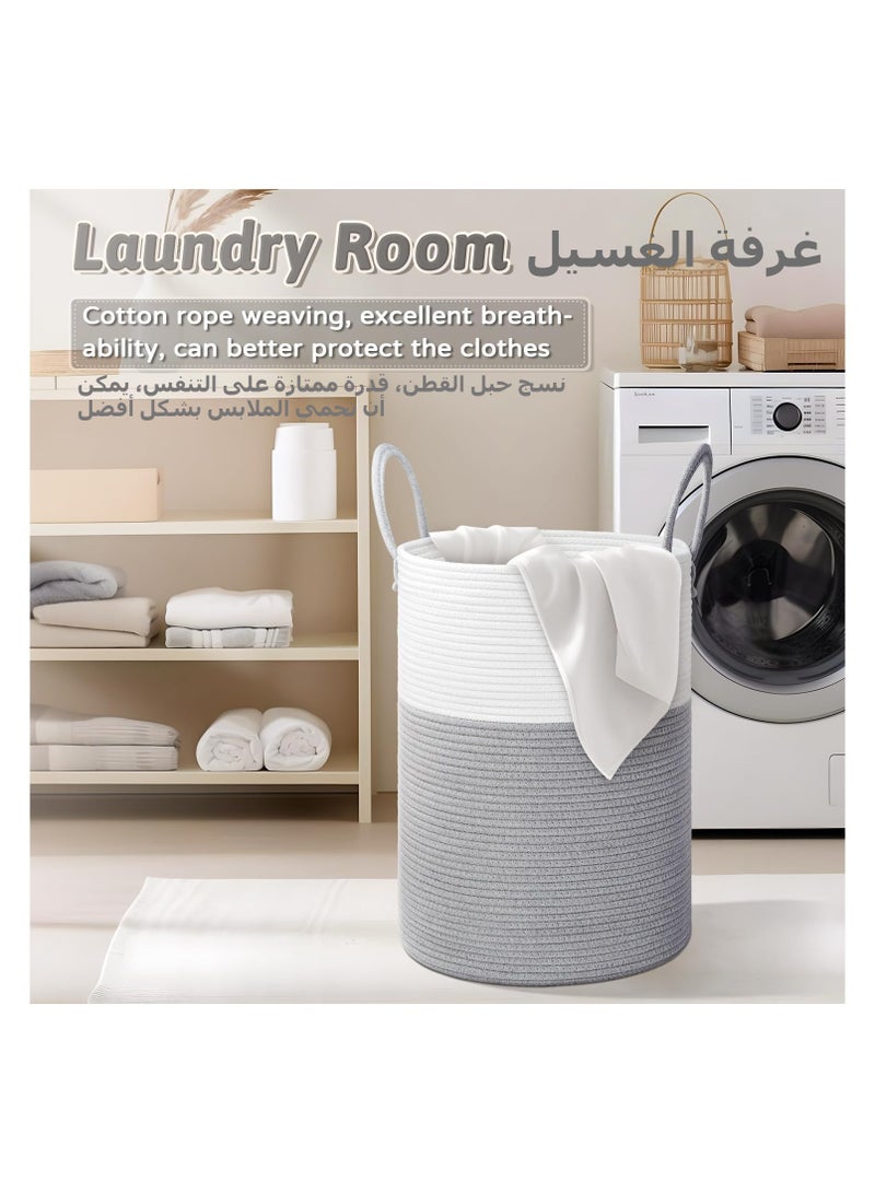 Anmi Laundry Basket for Decorative Storage of Dirty Clothes,Toys and Blankets in Bathroom,Bedroom and Living Room (80L) - Image 2