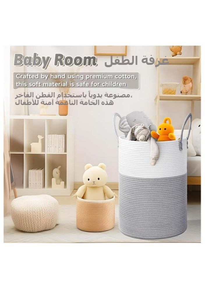 Anmi Laundry Basket for Decorative Storage of Dirty Clothes,Toys and Blankets in Bathroom,Bedroom and Living Room (80L) - Image 3