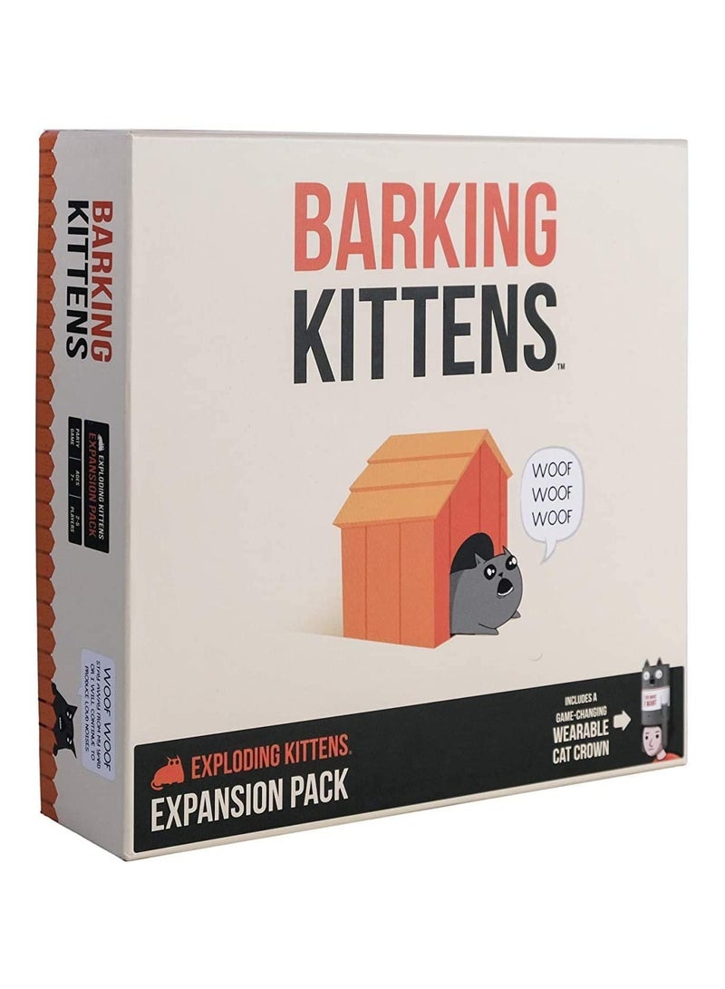 Exploding Kittens Barking Kittens Expansion Set - A Russian Roulette Card Game for Adults, Teens & Kids, Easy Family-Friendly Party Games - 20 Card Add-on - Image 1