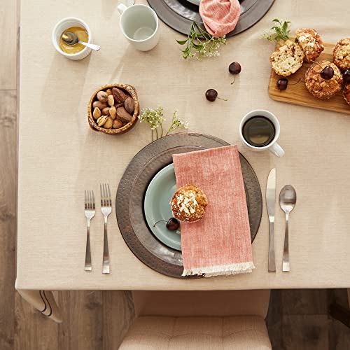 DII French Stripe Dining Table Collection Farmhouse Style Tablecloth, 60x84 Inches, Taupe/Blue - Image 5
